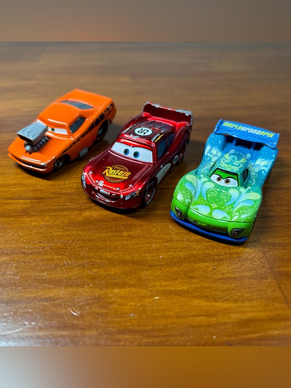 Disney Pixar “Cars” Movie Lightning McQueen, Snot Rod, Carla Veloso